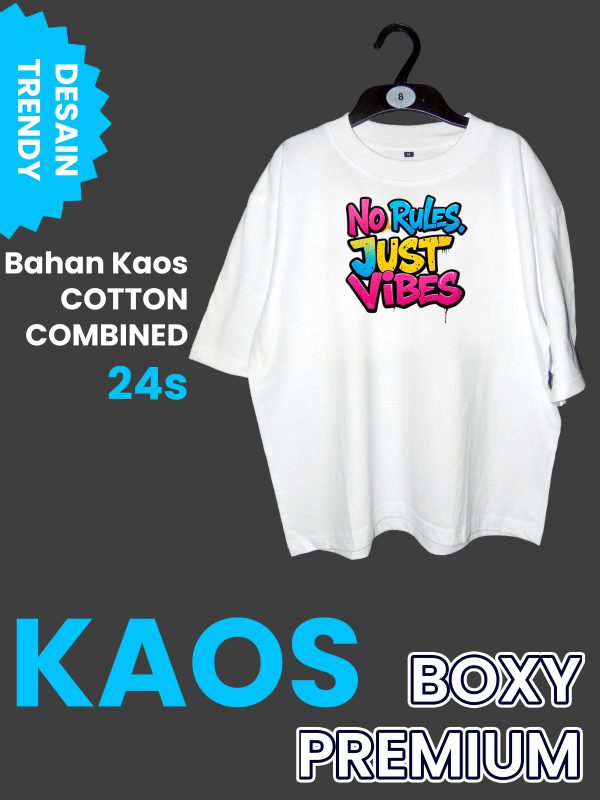 Basic Oversize Kaos Boxy White - Korean Style Streetwear PLAIN IND